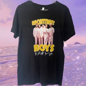 Backstreet boys concert tshirt black yellow white band y2k 2000s vintage top